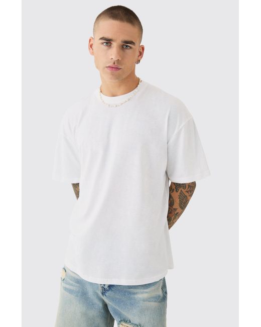 BoohooMAN White Oversized Revival Puff Print T-shirt for men
