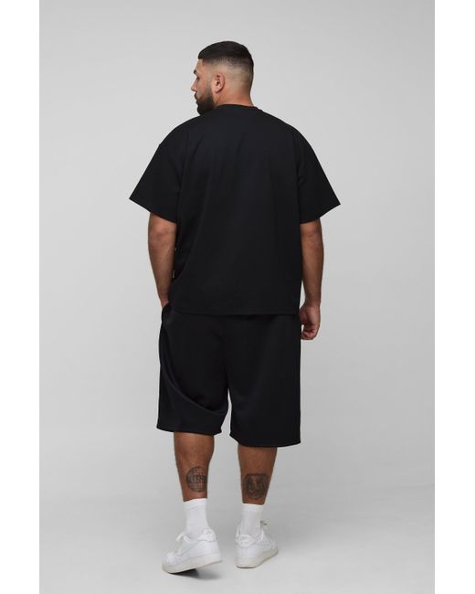 Camiseta Plus Oversize Premium Súper Gruesa Boohoo de color Black