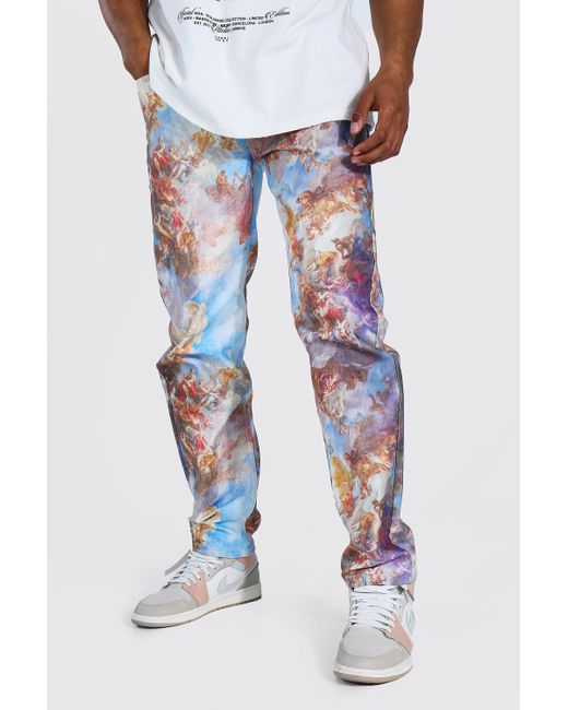 boohooman purple lightning jeans