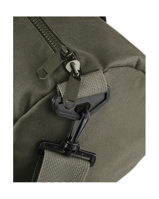 BoohooMAN Green Bagbase Plain Varsity Barrel Duffle Bag (20 Litres) for men