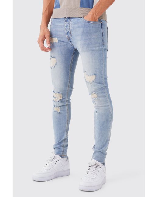 Skinny Stretch All Over Rip Jeans