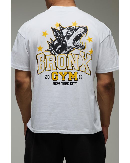 BoohooMAN Gray Man Active Bronx Gym Dog Oversized T-shirt for men