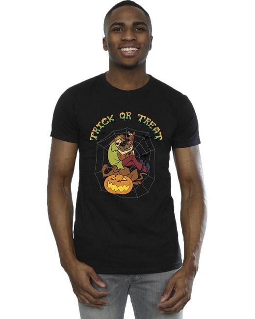 BoohooMAN Black Scooby Doo Trick Or Treat T-shirt for men