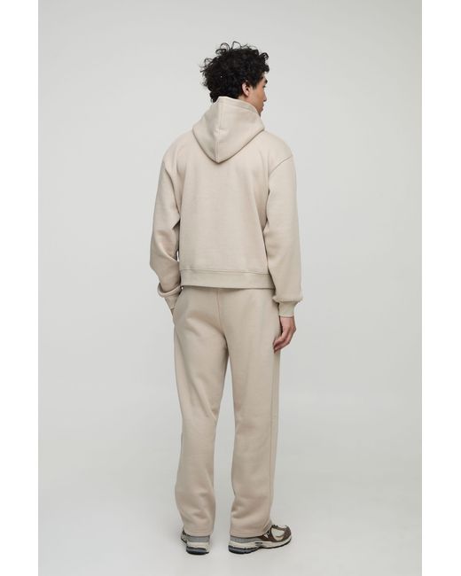 BoohooMAN Natural Basic Straight Leg Jogger for men