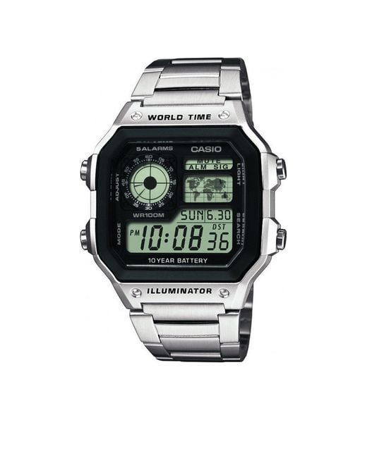 BoohooMAN Black Casio Ae-1200whd-1avef Collection 42mm Quartz Watch for men