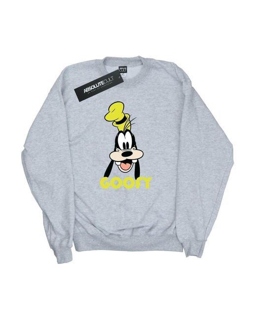 BoohooMAN Gray Disney Goofy Face Sweatshirt for men