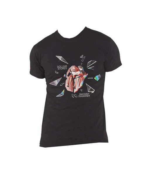 BoohooMAN Black The Rolling Stones Hackney Diamonds Explosion T Shirt for men