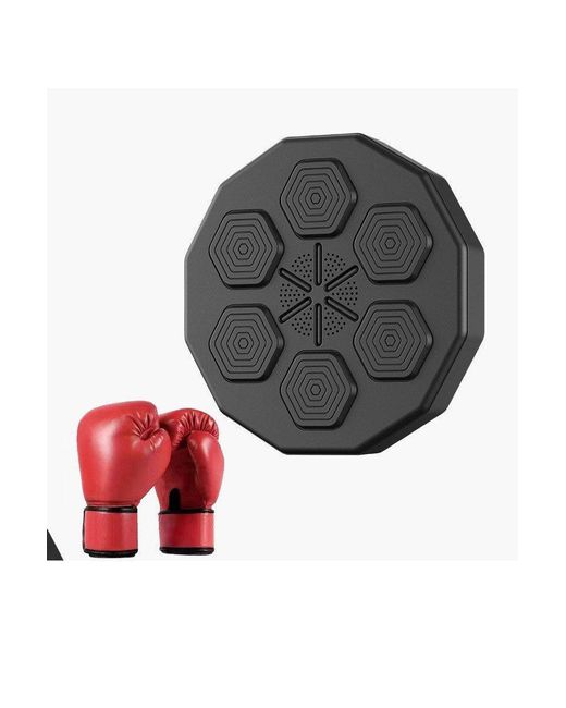 BoohooMAN Red Obasyhig Bluetooth Household Music Boxing Target With Glove for men