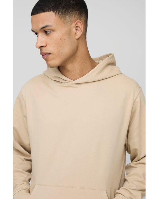 Sudadera Tall Básica Regular Con Capucha Boohoo de color Natural