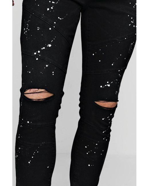 Boohoo Denim Skinny Fit Panelled Jeans 
