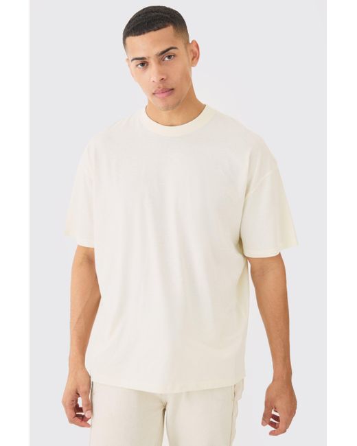 BoohooMAN White Oversized Skeleton Back Print T-shirt for men