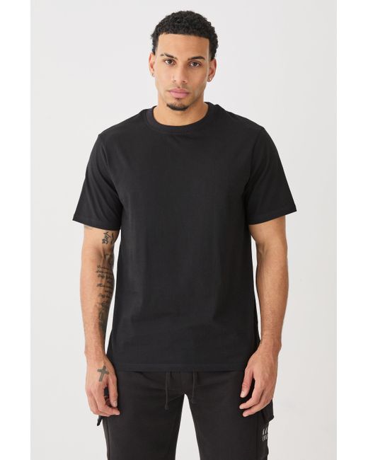 BoohooMAN Black Basic Crew Neck T-shirt for men
