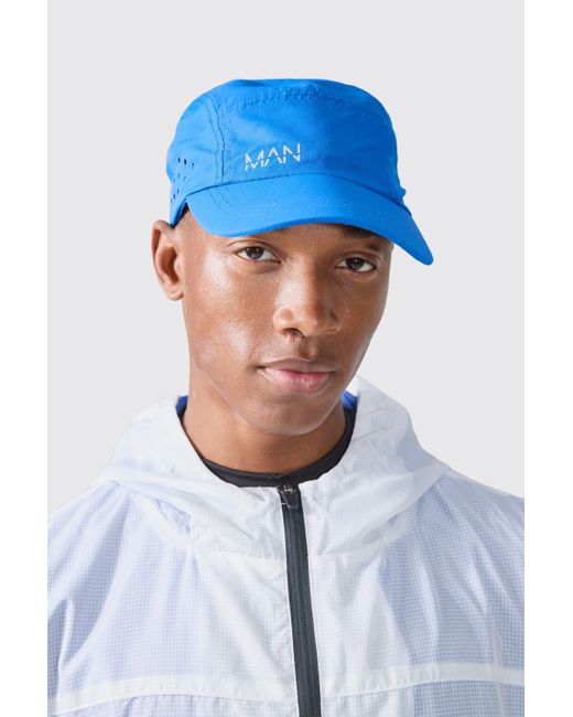 Boohoo Blue Active Perforated Reflective Cap
