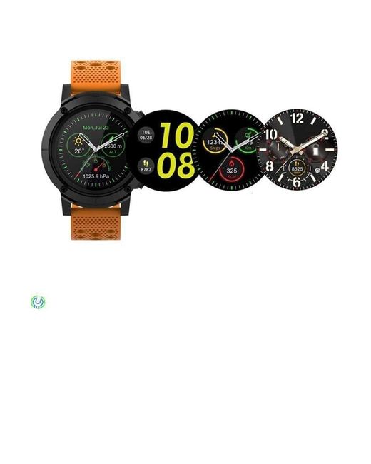 BoohooMAN Orange Denver Smart Watch Bluetooth Gps Fitness Tracker Heart Rate Waterproof Notification for men