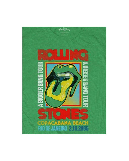 BoohooMAN Green The Rolling Stones Copacabana T-shirt for men