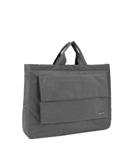 BoohooMAN Gray Smith And Canova Landscape Nylon Tote Bag for men
