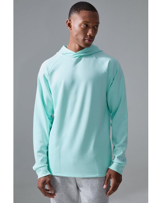 BoohooMAN Active Soft Stretch Yoga Hoodie in Green for Men Lyst UK