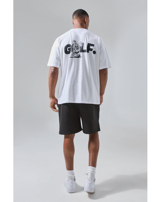 BoohooMAN Man Active Golf. Oversized T-shirt in Gray für Herren