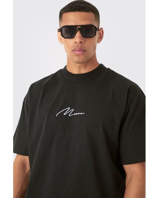 BoohooMAN Man Signature Oversized Heavy T-shirt in Black für Herren