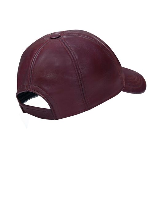 BoohooMAN Purple Infinity Leather Real Nappa Leather Adjustable Golf Snapback Plain Baseball Cap Hat for men