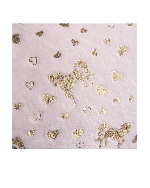 BoohooMAN Pink Ohs Unicorn Duvet Cover Fleece Heart Warm Quilt Reversible Soft Metallic Bedding Set for men