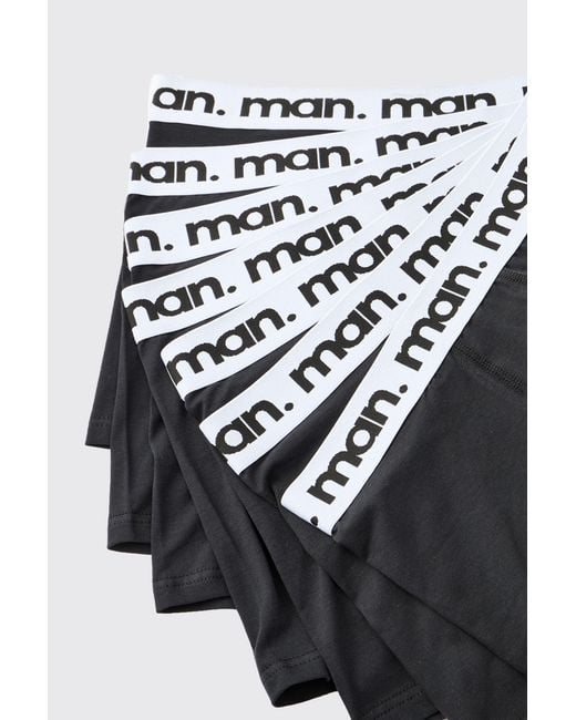 BoohooMAN Black 7 Pack Boxers for men