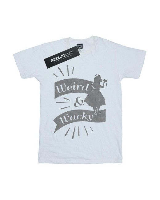 BoohooMAN White Disney Alice In Wonderland Weird And Wacky T-shirt for men