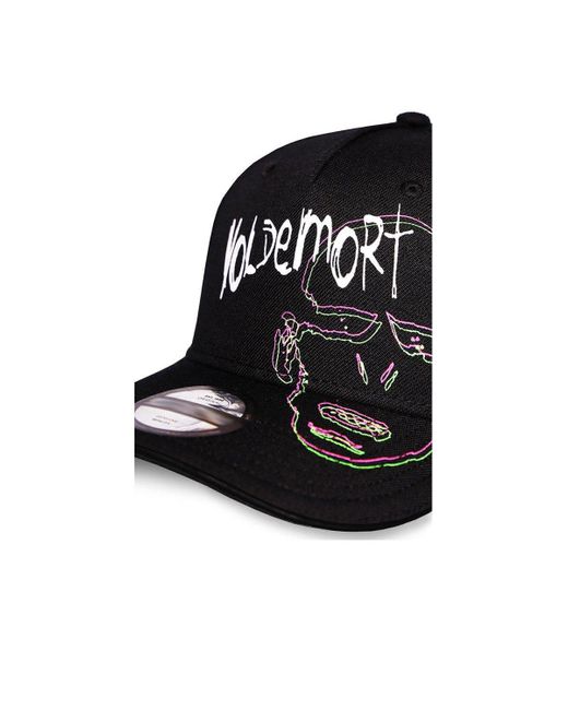 BoohooMAN Black Harry Potter Wizards Unite Neon Voldemort Adjustable Cap for men