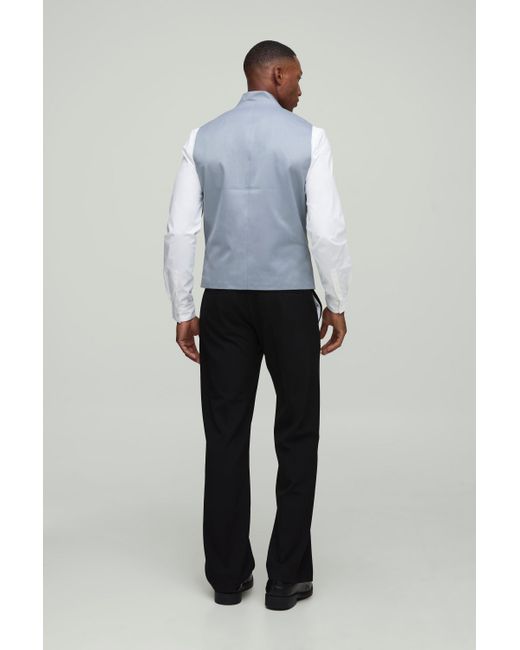 BoohooMAN Slim-Fit Blazer mit Kragen-Ärmeln in Gray für Herren