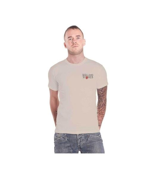 BoohooMAN White The Rolling Stones Hackney Diamonds Circle Label T Shirt for men