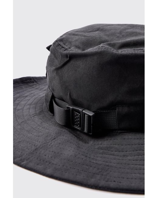 BoohooMAN Wide Brim Fisherman Hat In Black for men