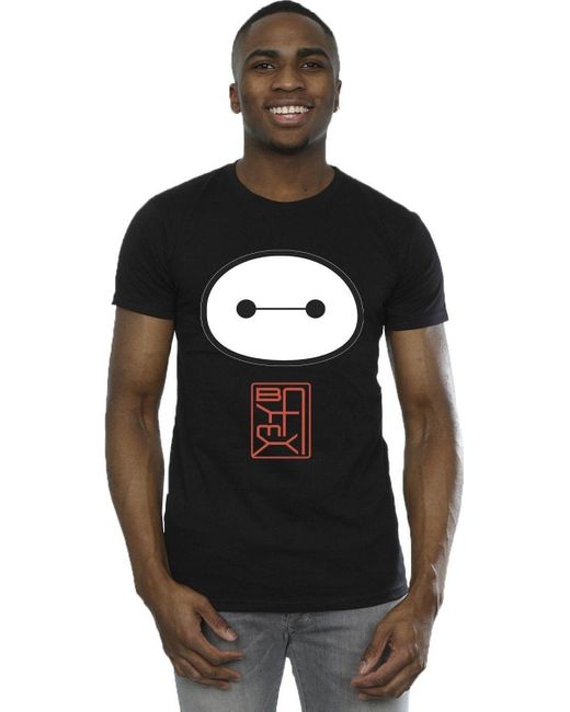 BoohooMAN Black Disney Big Hero 6 Baymax Icon T-shirt for men