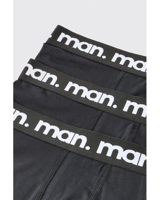 BoohooMAN Black 3 Pack Boxers for men