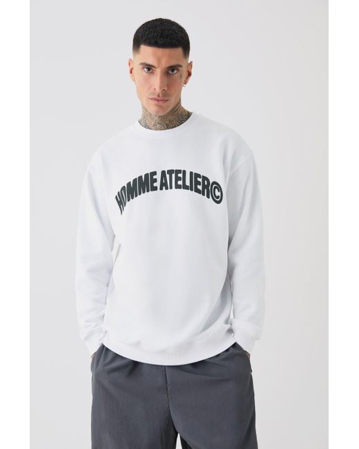 BoohooMAN White Tall Oversized Sweat for men