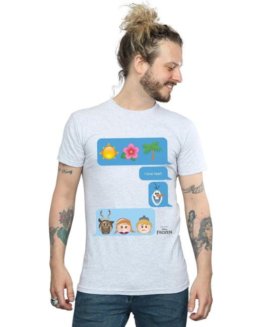 BoohooMAN White Disney Frozen I Love Heat T-shirt for men