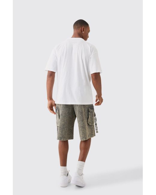 BoohooMAN Gray Oversized Nasa License T-shirt for men