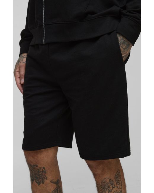 Pantalón Corto Tall Básico Regular Boohoo de color Black
