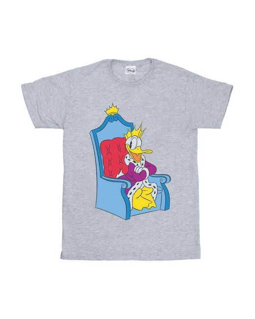BoohooMAN Gray Disney Donald Duck King Donald T-shirt for men