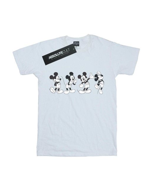 BoohooMAN White Disney Mickey Mouse Four Emotions T-shirt for men