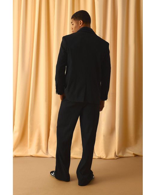 BoohooMAN Flared Suit Pants in Black for Men | Lyst