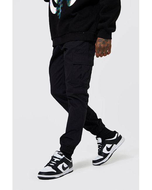 BoohooMAN Denim Regular Fit Cargo Pants 