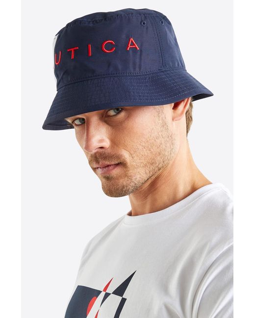 BoohooMAN Blue Nautica 'torbert' Bucket Hat for men