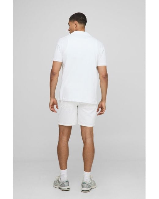Boohoo White Relaxed Denim