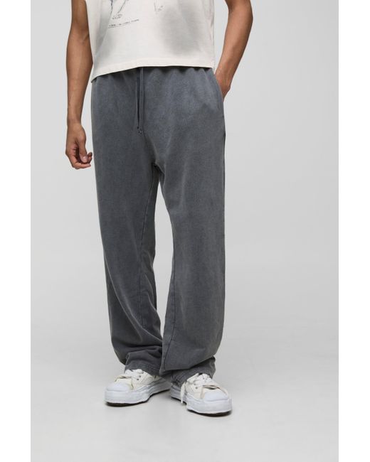BoohooMAN Jogginghose mit Naht-Waschung in Gray für Herren