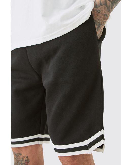 Tall Loose Fit Basketball Short In Black Boohoo