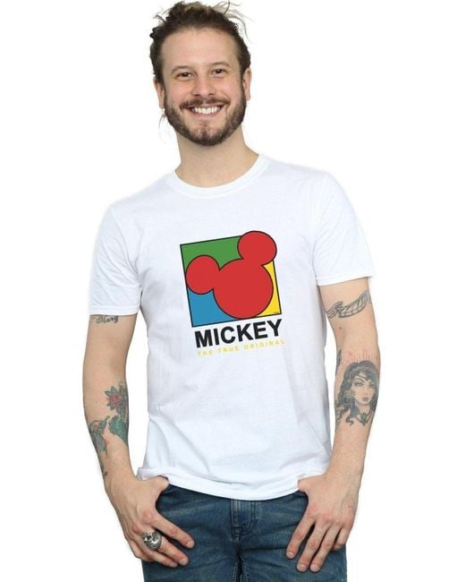 BoohooMAN White Disney Mickey Mouse True 90s T-shirt for men