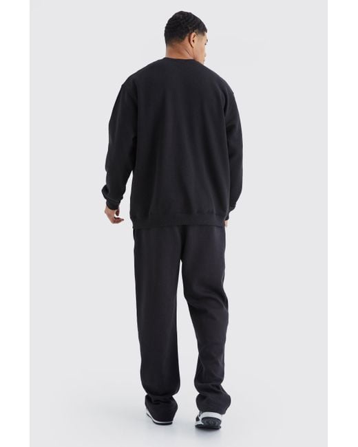 BoohooMAN Oversize Sweatshirt mit Tauben-Print in Black für Herren