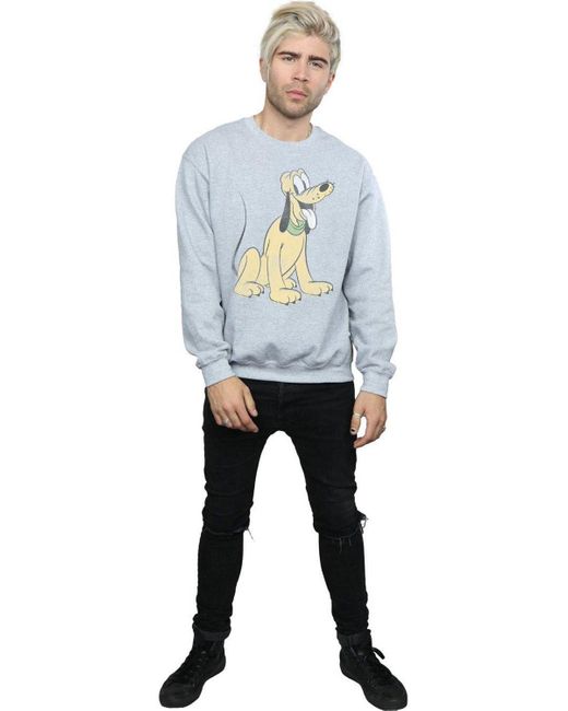 BoohooMAN Gray Disney Pluto Sitting Sweatshirt for men