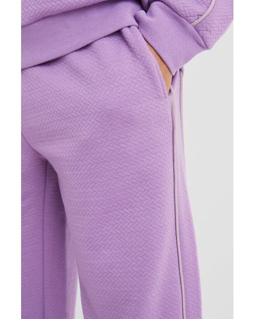 BoohooMAN Strukturierter Oversize Trainingsanzug mit Kapuze in Purple für Herren