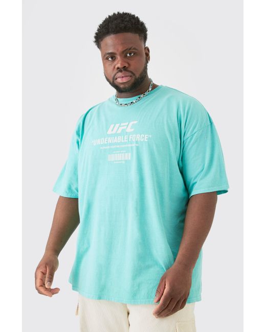 BoohooMAN Blue Tall Ufc Printed Licensed T-shirt In Green for men
